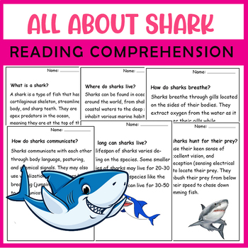 Preview of All About Shark| Shark life cycle | Science Reading Comprehensions