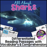 All About Sharks Leveled Reading Passages with Comprehensi
