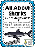 All About Sharks - Scavenger Hunt Activity and KEY