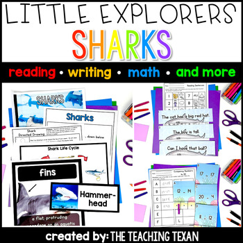 Preview of All About Sharks, Shark Activities, Centers |Non-Fiction Literacy, Math, Science