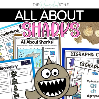 Preview of All About Sharks | Shark Activities Writing Craft | Shark Week Science