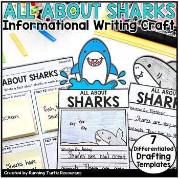 Preview of All About Sharks, Under the Sea Writing, Shark Week Informative Writing