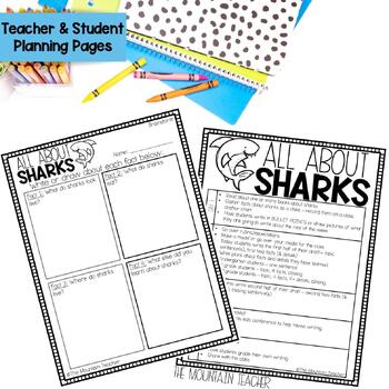 All About Sharks Writing Prompt and Shark Craft with Ocean Animal ...