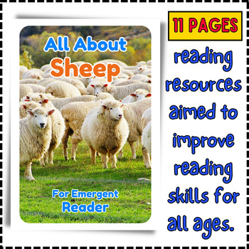 Preview of All About Sheep - Early Emergent Reader eBook & PDF Printable Reading