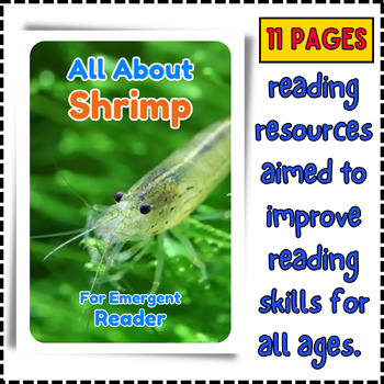 Preview of All About Shrimp - Early Emergent Reader eBook & PDF Printable Reading