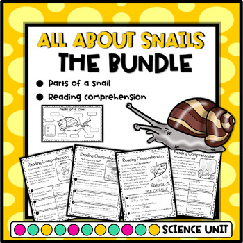 Preview of All About Snail Facts - Reading Comprehension and Parts of a Snail