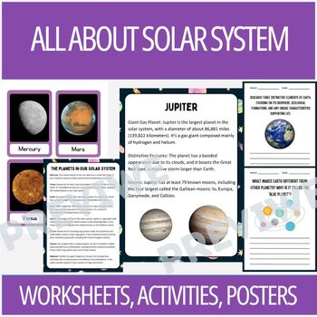 Preview of All About Solar System and Planets: Worksheets, Activities, Posters