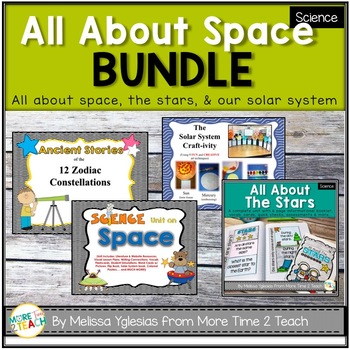 Preview of All About Space BUNDLE: Space Unit, Solar System Craftivity, All About the Stars