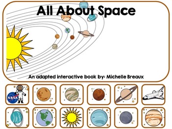 Preview of All About Space & The Solar System Adapted Book Autism, SLP, Special Education