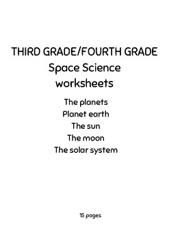 Preview of All About Space for 3rd Graders