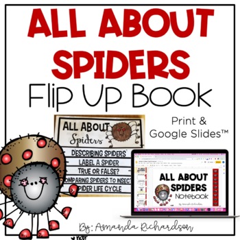 Preview of All About Spiders Flip Up Book