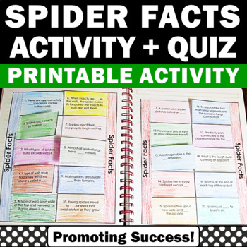 Preview of Spiders Research Project Halloween Science Interactive Notebook Activity Centers