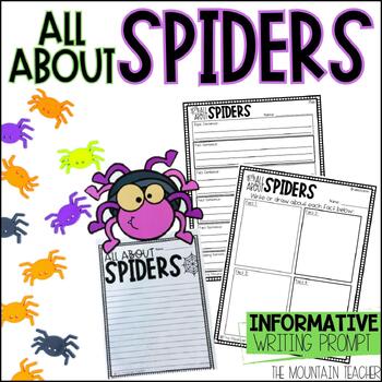 Preview of All About Spiders Craft and October Informational Writing Prompt