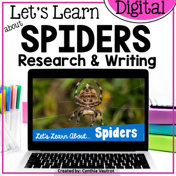 Preview of All About Spiders Research and Writing Google Slides