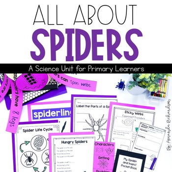 Preview of All About Spiders, Spider Craft, Spider Life Cycle, Spider Activities Spider Web