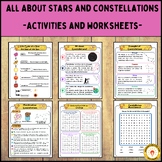 All About Stars and constellations Activities and worksheets