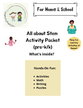 Preview of All About Stem Preschool/Kindergarten Activity Packet