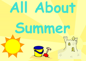 Preview of All About Summer (An Interactive SmartBoard Activity that includes sounds!)
