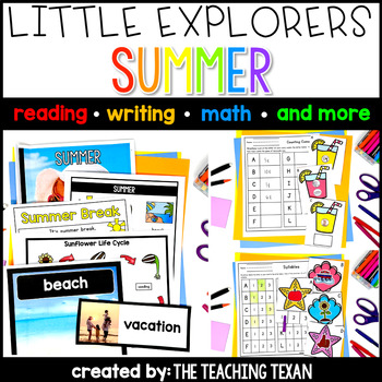Preview of All About Summer, Beach Day, Sun |Non-Fiction Literacy, Math, Science