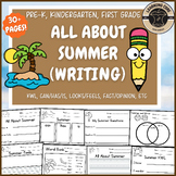 All About Summer Writing Summer Unit PreK Kindergarten Fir