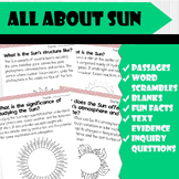 All About Sun | Science Reading Comprehensions, and Worksheets