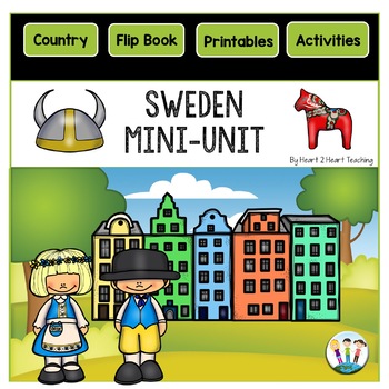 Preview of All About Sweden Activities Mini-Unit Worksheets & Flipbook | Country Study