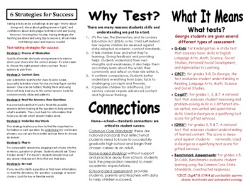 Preview of All About Testing for Parents Pamphlet by Jennifer A. Gates
