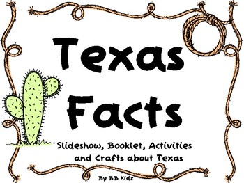 Preview of All About Texas Unit {Texas Fact Booklet, Activities and Crafts}