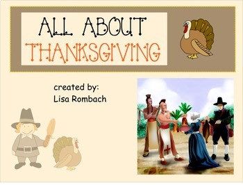 Preview of All About Thanksgiving SmartBoard Lesson for beginning learners