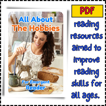 Preview of The Hobbies Emergent early reader ebook Kindergarten reading comprehension ebook