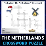 All About The Netherlands - Crossword Puzzle Activity Worksheet