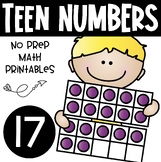Teen Numbers ~ Number 17 ~ No Prep Printables for Kindergarten