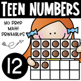 Teen Numbers ~ Number 12 ~ No Prep Printables for Kindergarten