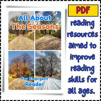 Preview of All About The Season- Early Emergent Reader eBook & PDF Printable Reading