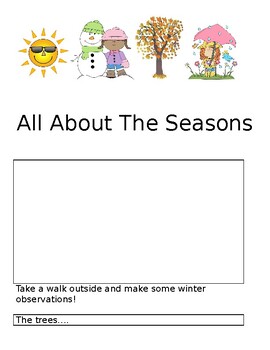 Preview of All About The Seasons (Blank Book)