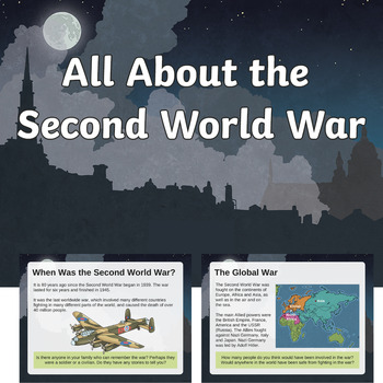Preview of All About The Second World War D-day PowerPoint Pretensions for (1st-8th) Grades