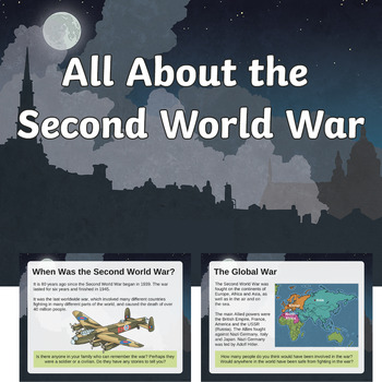 Preview of All About The Second World War D-day PowerPoint Template  for (1st-8th) Grades