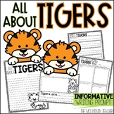 All About Tigers Writing Prompt and Tiger Craft with Zoo W