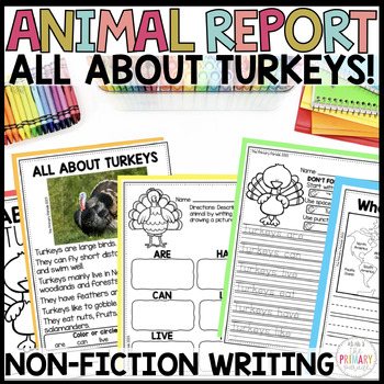Preview of All About Turkeys | Animal Report | Nonfiction Writing | Informational