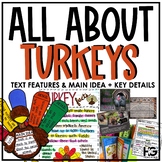 All About Turkeys Nonfiction Unit | Main Idea and Details 