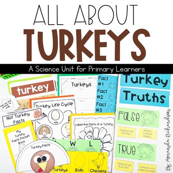 Preview of All About Turkeys Unit: Turkey Life Cycle, Turkey Writing, Turkey Craft