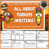 All About Turkeys Writing November Turkeys PreK Kindergart