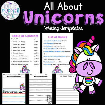 Preview of All About Unicorns: Writing Templates