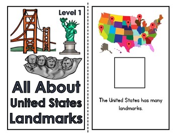 Preview of All About United States Landmarks Adapted Book (3 Levels)