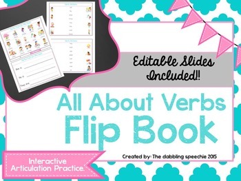 Preview of Action Verb Flipbooks for Language Therapy