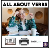 All About Verbs Packet of Grammar Worksheets Print | Digit