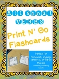 All About Verbs: Print N' Go Flashcards