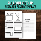 All About Vietnam Country Research Poster Printable for Hi
