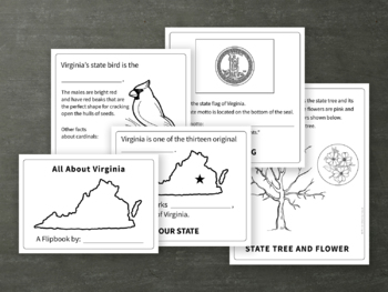 Preview of All About Virginia Printable Flip Book