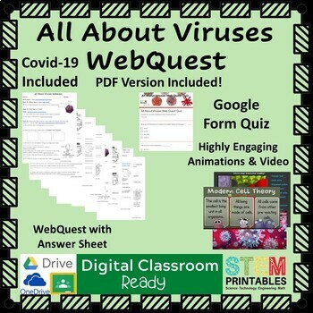 Preview of All About Viruses Webquest - Cell Biology & Immune System | Digital Version
